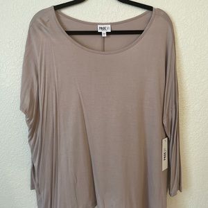 NWT Off Shoulder Gray/Purple Blouse